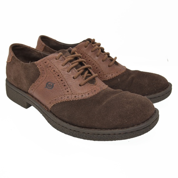 *BORN Sz 8.5 Brown Suede Leather Oxford Dress Shoe